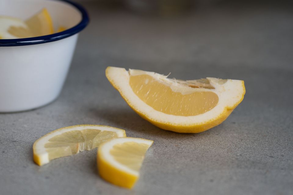 Lemons on the countertop