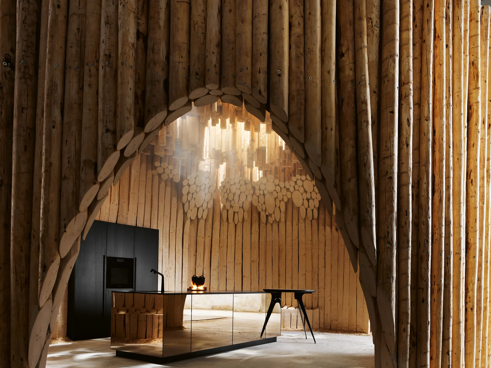 the fireplace campaign kitchen