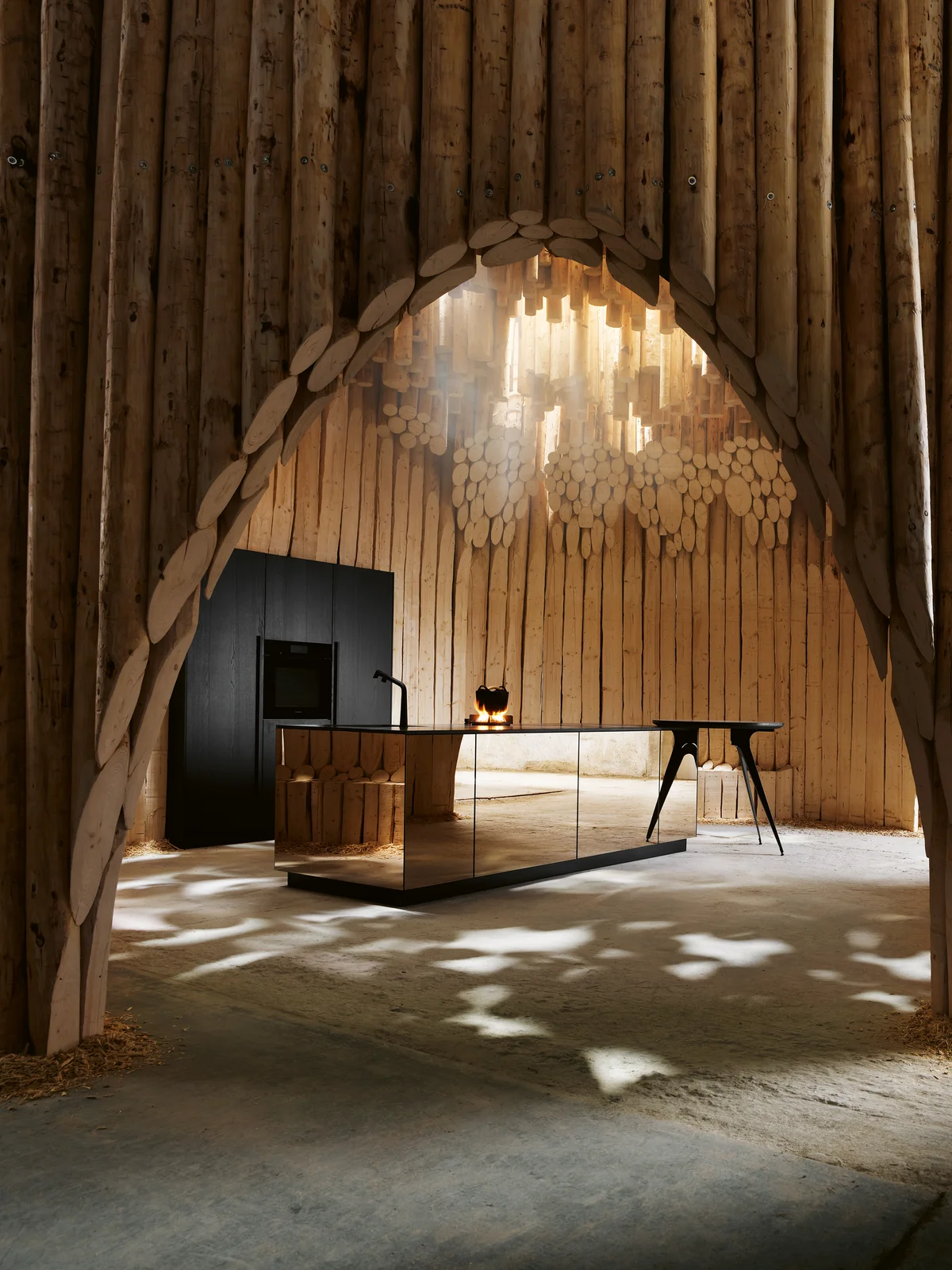 the fireplace campaign kitchen