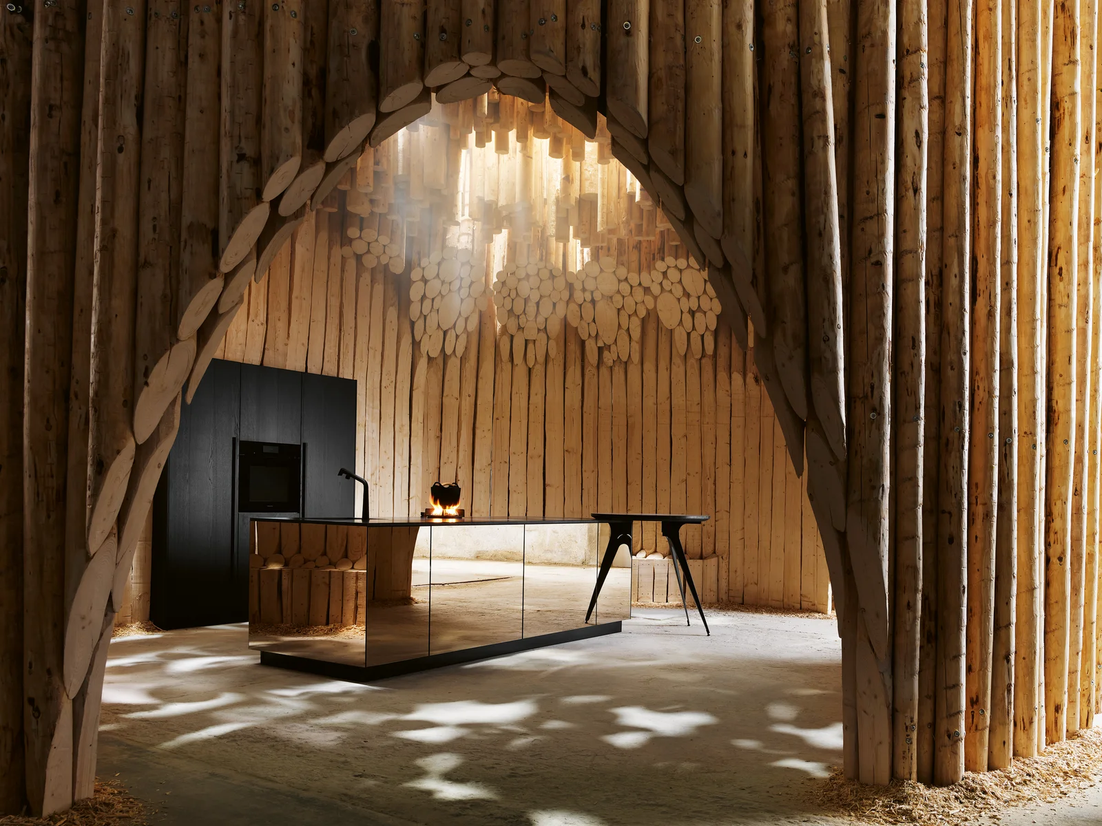 the fireplace campaign kitchen