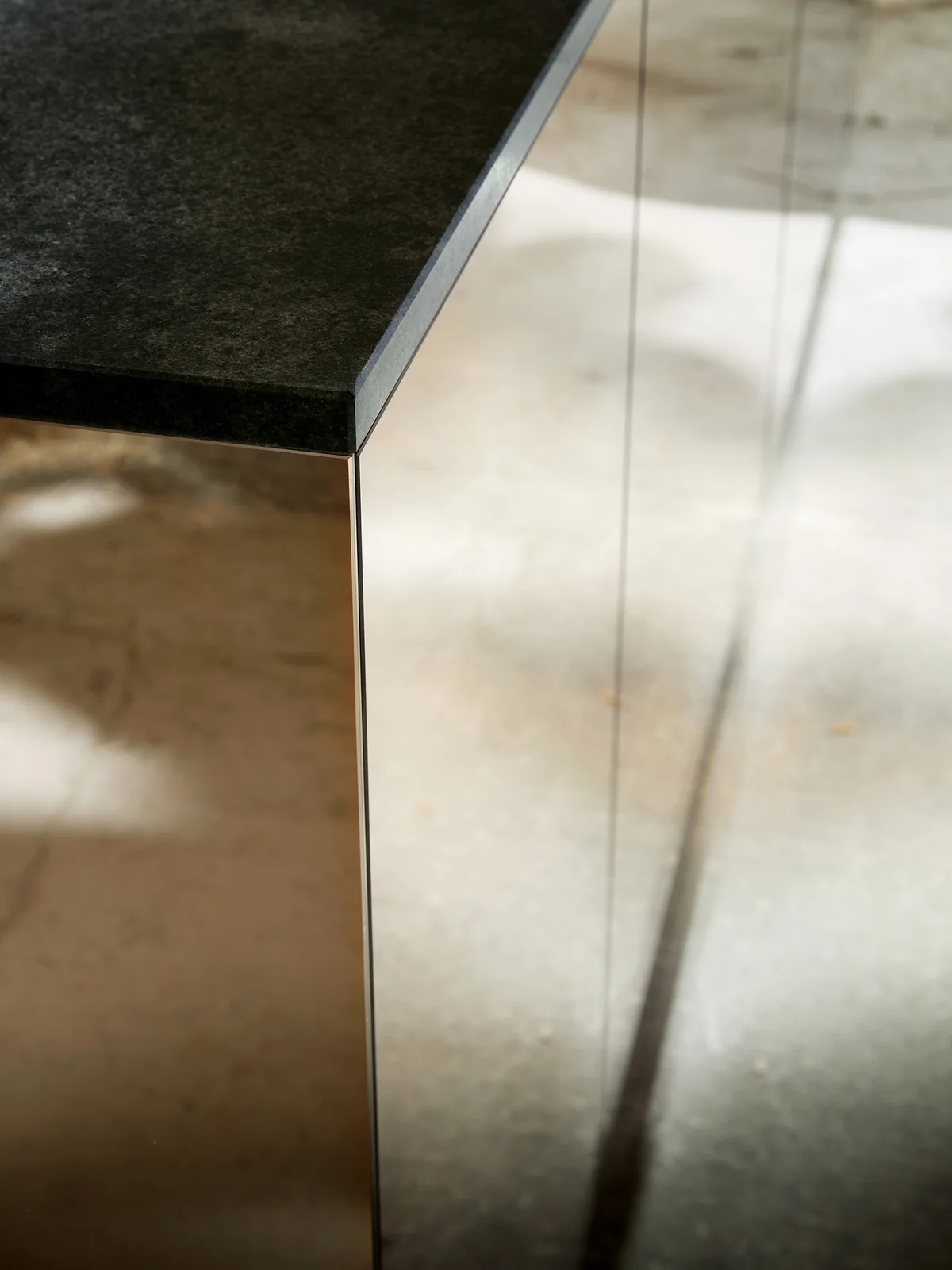 glass front in the kitchen