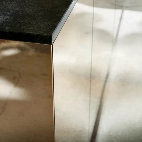 glass front in the kitchen