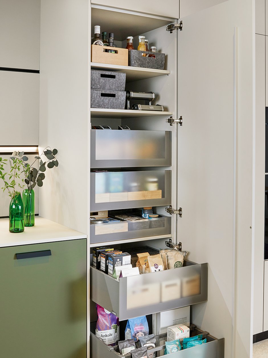 organisation in the tall cabinet