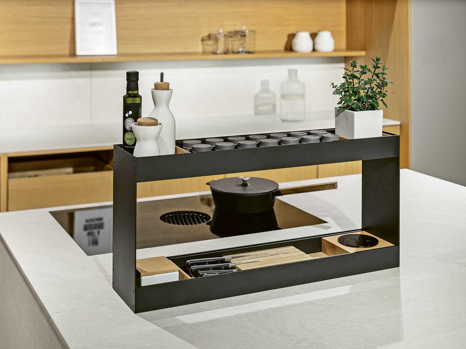 worktop storage rack two levels