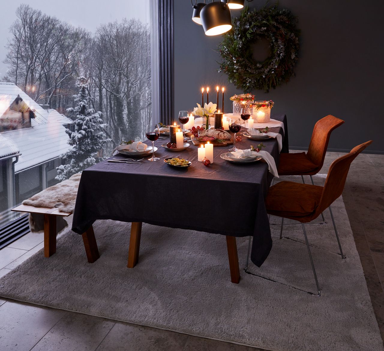 Christmas dining table