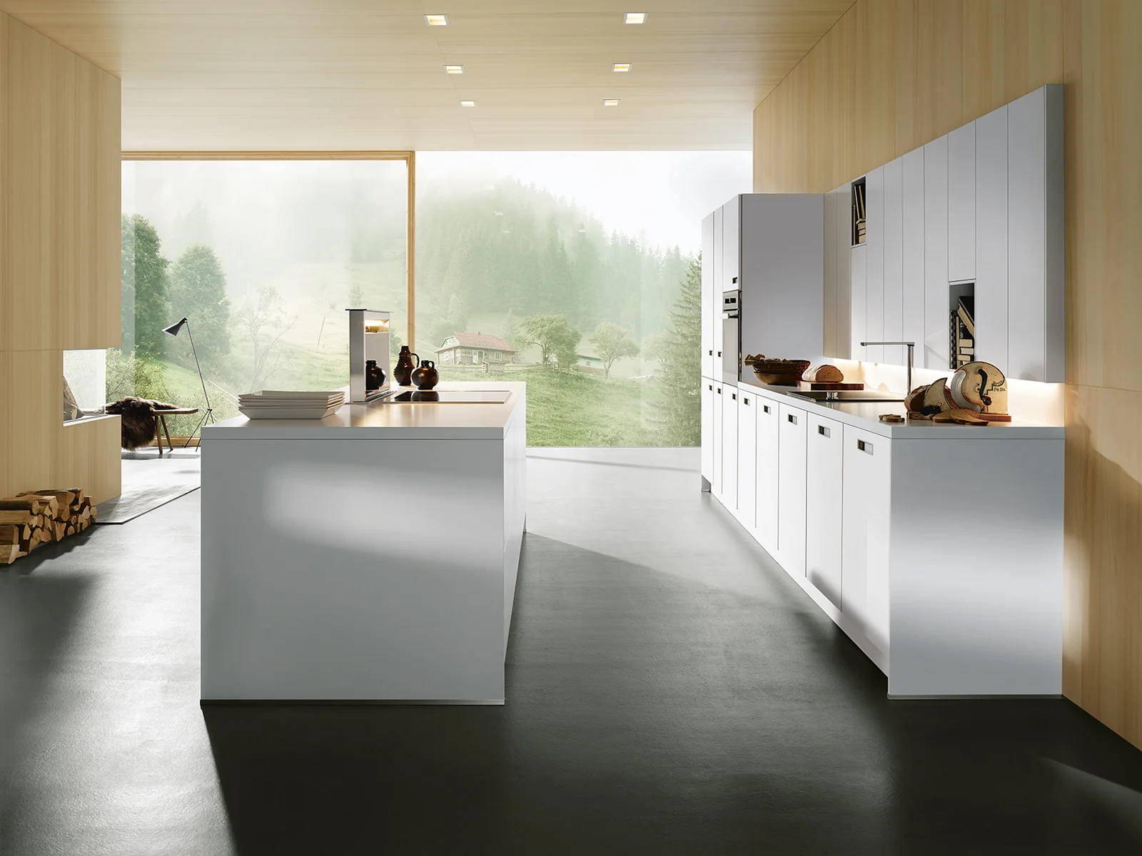 kitchen island and worktop