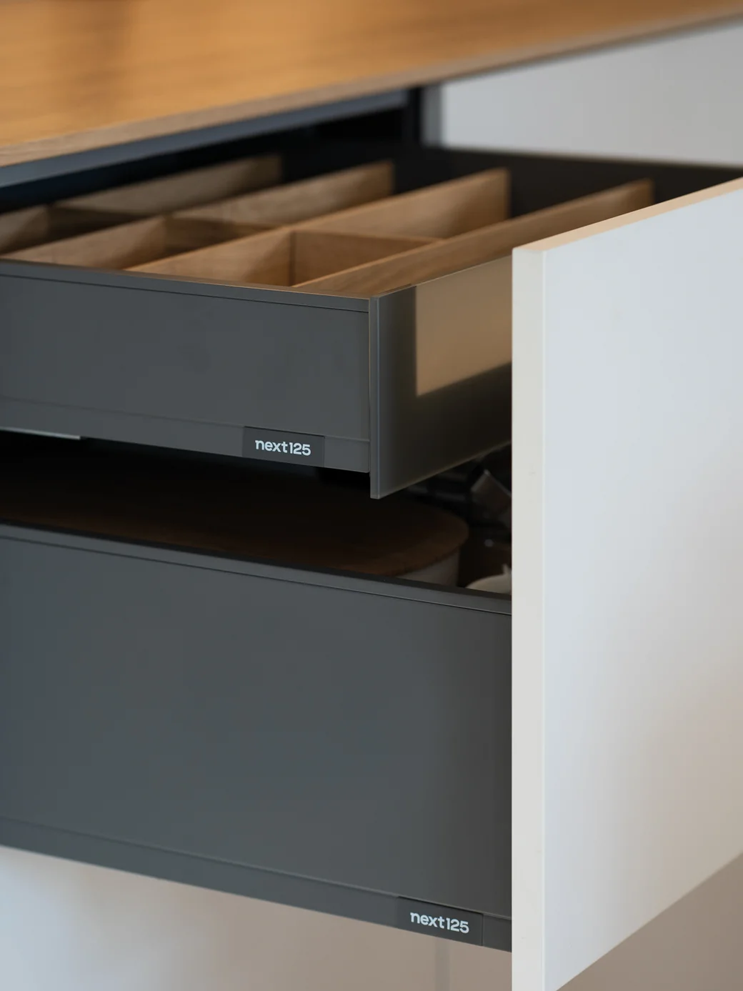 next125 interior drawer organisation detail