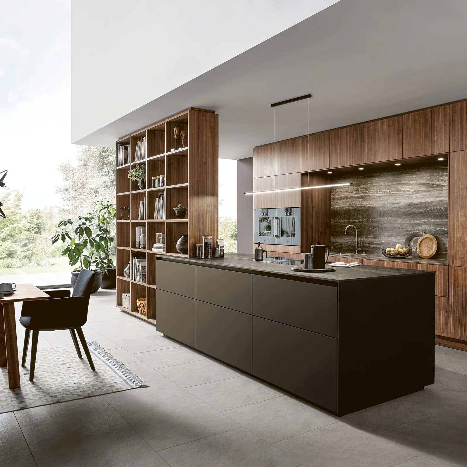 cooking island in brown