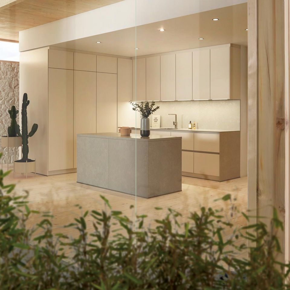 L-shaped kitchen
