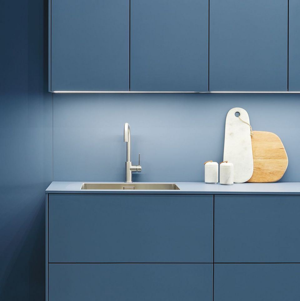 Kitchen sink and cupboards