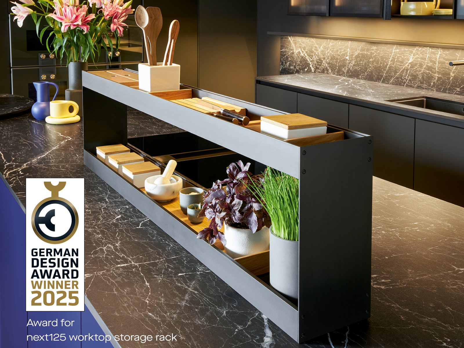 german design award for worktop storage rack 