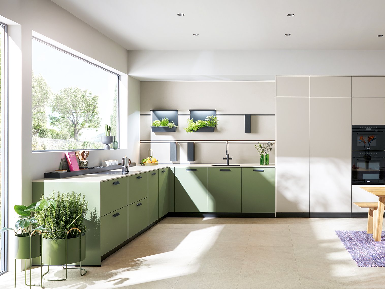 green kitchen