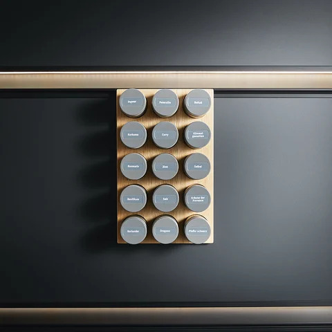 Cube 55 Halterung magnetisch für Gewürzdosen Halterung magnetisch für 15 Gewürzdosen