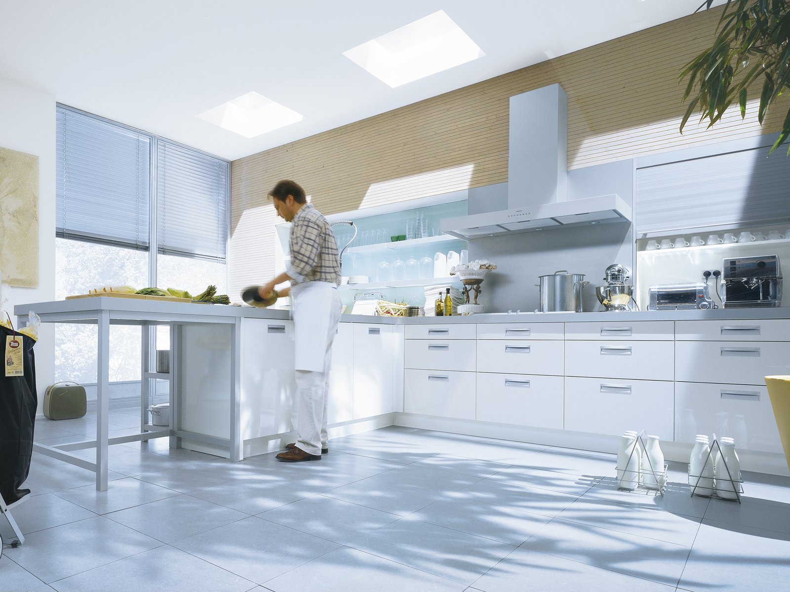 next125 Kueche im Jahr 2002 mit Rastersystem