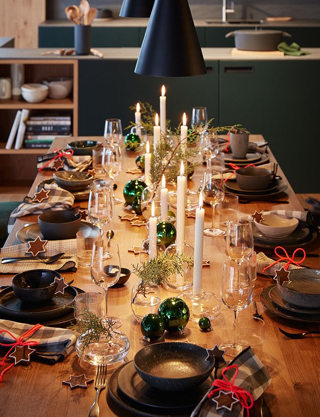 Decorated dining table