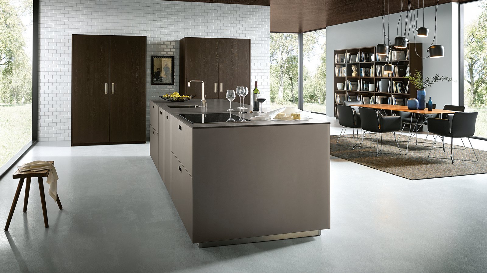 next125 | nx902 & nx620 The linear kitchen with a cooking island