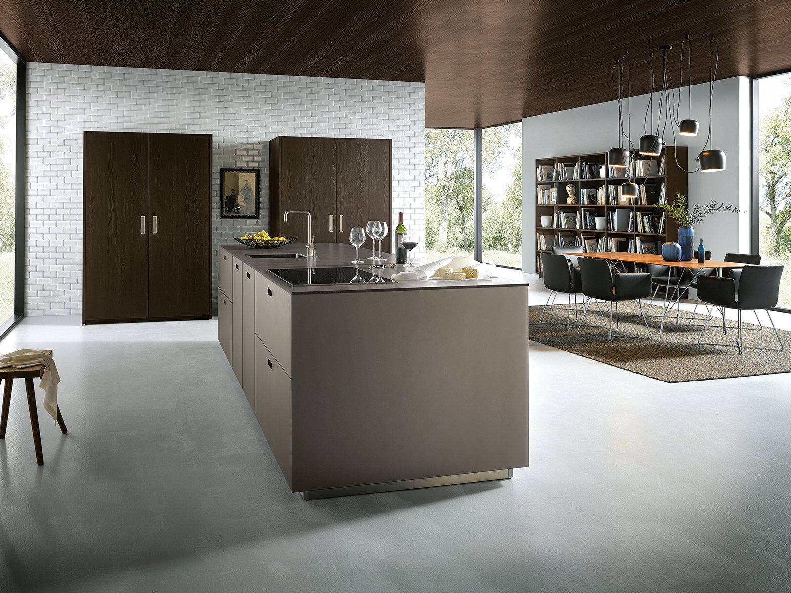 next125 | nx902 & nx620 The linear kitchen with a cooking island