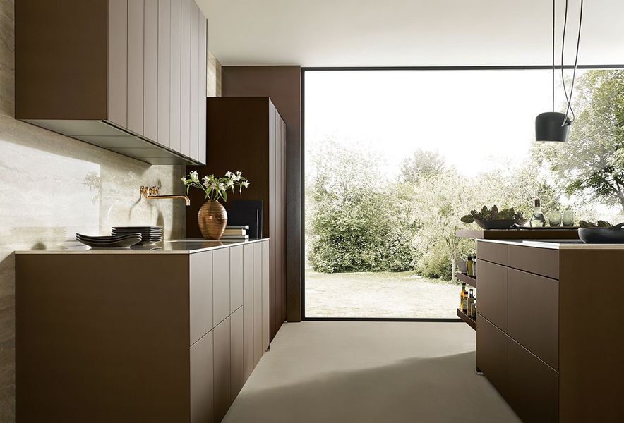 next125 kitchen nx902 in glas matt bronze metallic