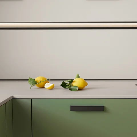 Arbeitsplatte und Nische