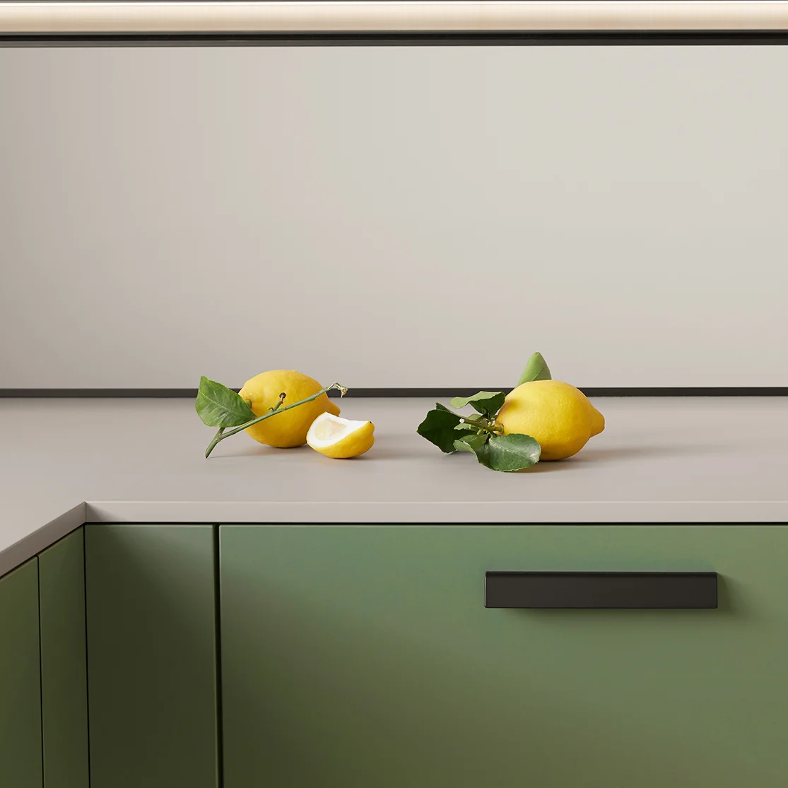 Arbeitsplatte und Nische