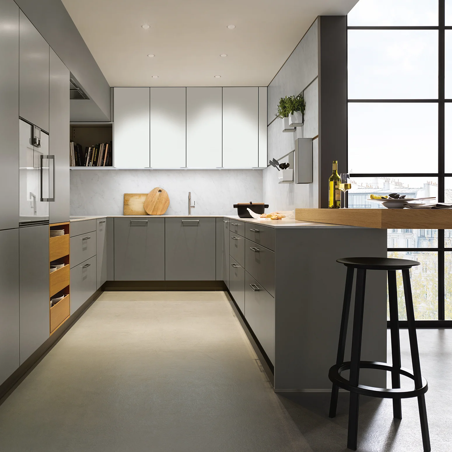 the matt grey kitchen