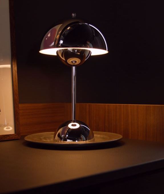 Close-up of table lamp on next125 sideboard