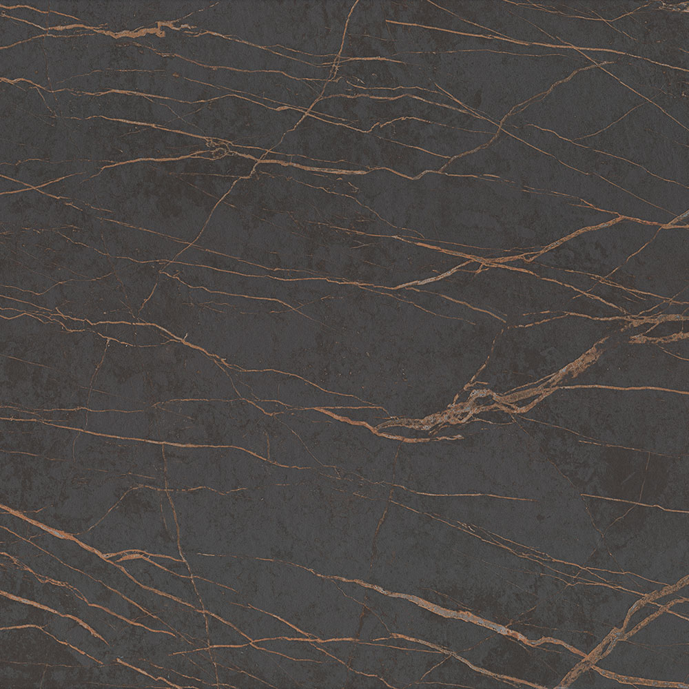 arbeitsplatte küche, Oberfläche in dunkelgrauer Steinoptik mit feinen, unregelmäßigen braunen Adern